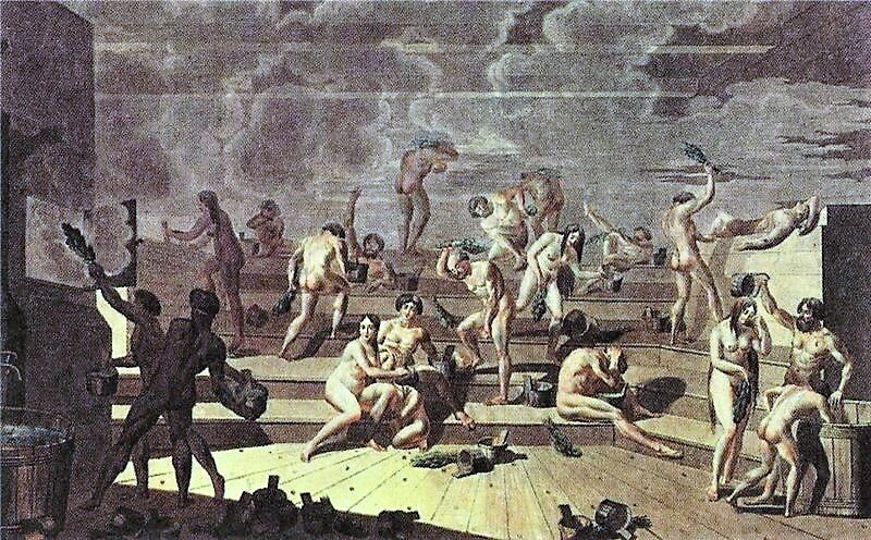 Емельян Корнеев (1782-1839). Русская баня 1812г.
