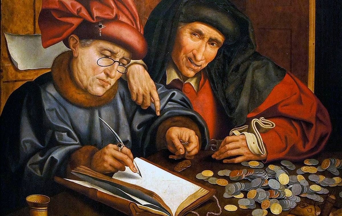 Меняла товаров. Картина менялы Массейс. Квентин Массейс the moneylenders. Брейгель меняла. Картина менялы Италия 16 век.