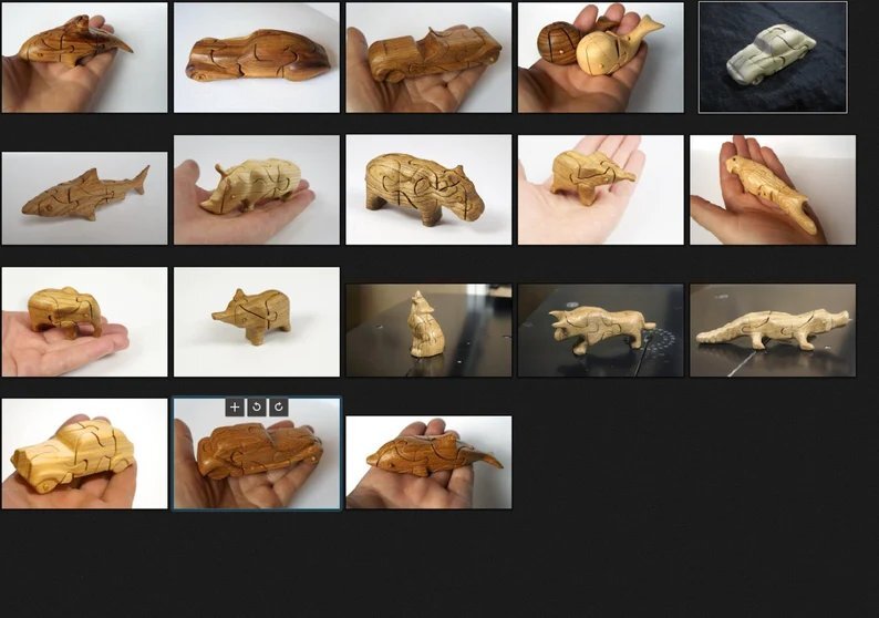 Это весь набор моих 3D пазлов — на начало марта 2022 года — 18 шаблонов