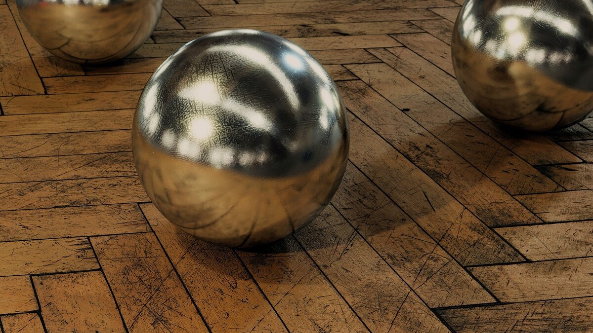 Металлические шарики на полу
