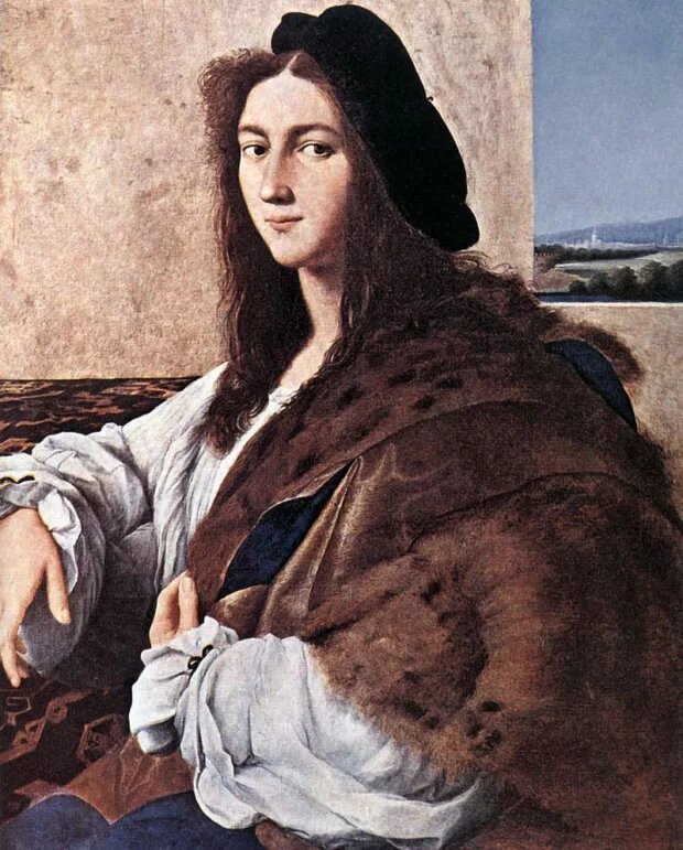 Рафаэль, "Портрет молодого человека", 1513-1514. Местонахождение неизвестно с 1945 года, ранее выставлялись в музее князей Чарторыйских, Краков, Польша.