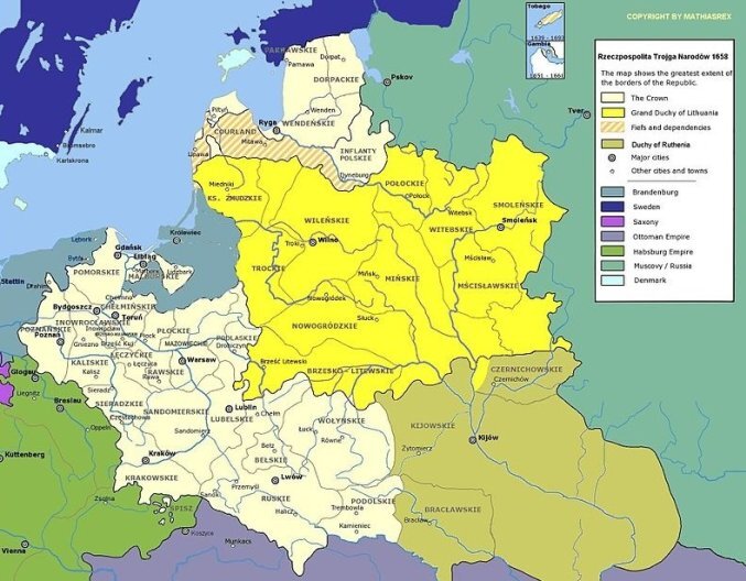 "Триединая" Речь Посполитая - Польша, Литва и общая их колония - Окраина