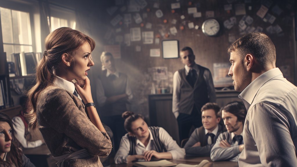 Конфликт учителей глазами искусственного интеллекта Midjourney 