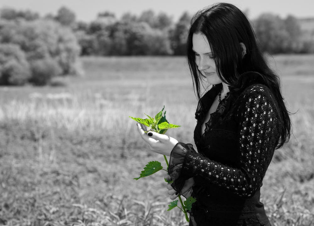 Девочка крапива. Девушка с крапивой. Девушка с крапивой в руках. Крапива фотосессия девушки. Девочка Крапивка.