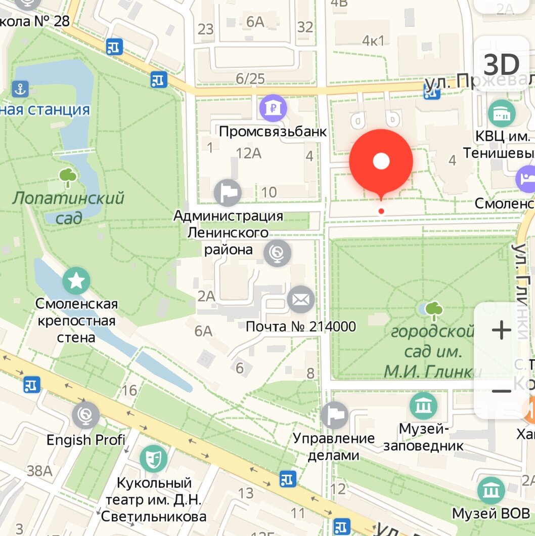 Карта парка горького