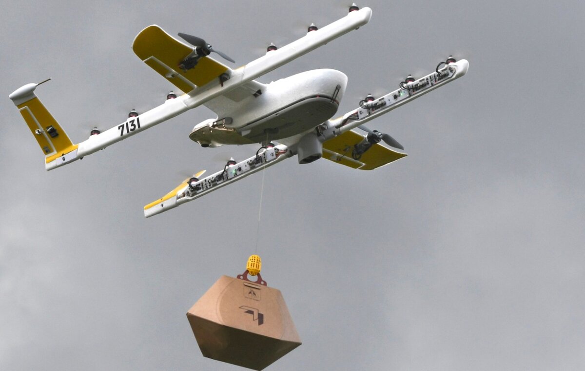 Доставка дроном Wing
