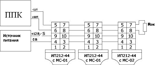 Ип 212 45 схема подключения dwg