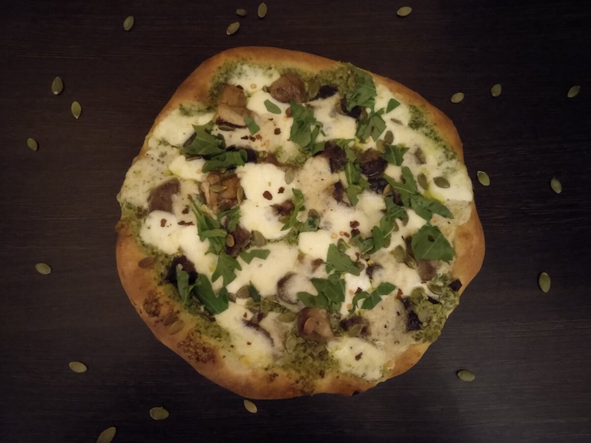 пицца грибная с белым соусом рецепт фото 23