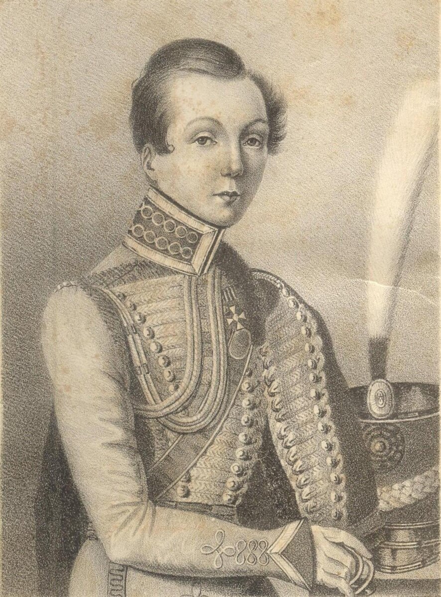 Неизвестный художник. "Портрет корнета А.А. Александрова (Н.А. Дурова)". 1810