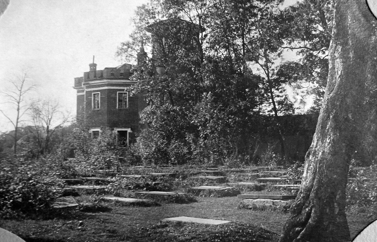 Пенсионерская конюшня и кладбище лошадей в Александровском парке, фотография 1930 года, источник pastvu.com