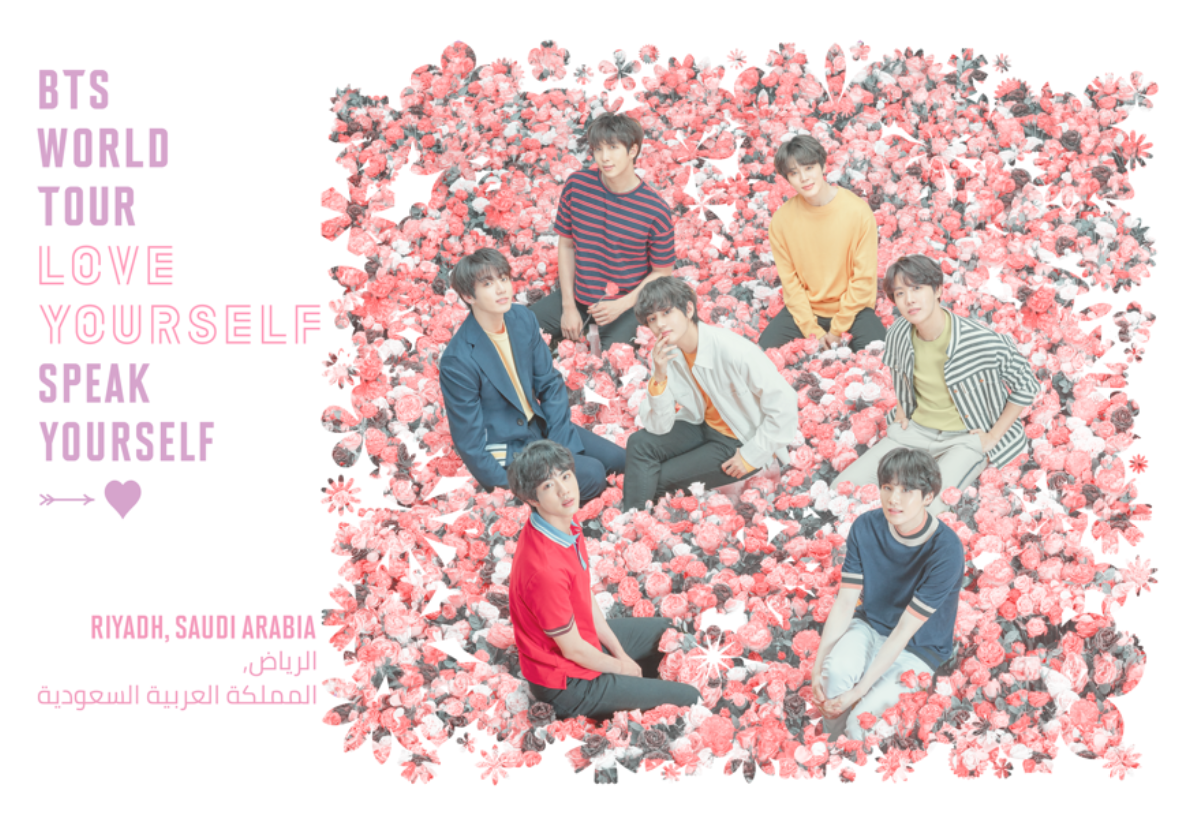 Постер к концерту BTS в Саудовской Аравии / Фото = NAVER V LIVE
