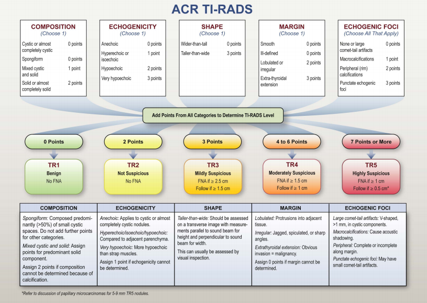 Рак щитовидной железы виден при УЗИ. Оценка рака по ACR Ti-Rads с 2017 стала лучше (из практики доктора А. В. Ушакова)