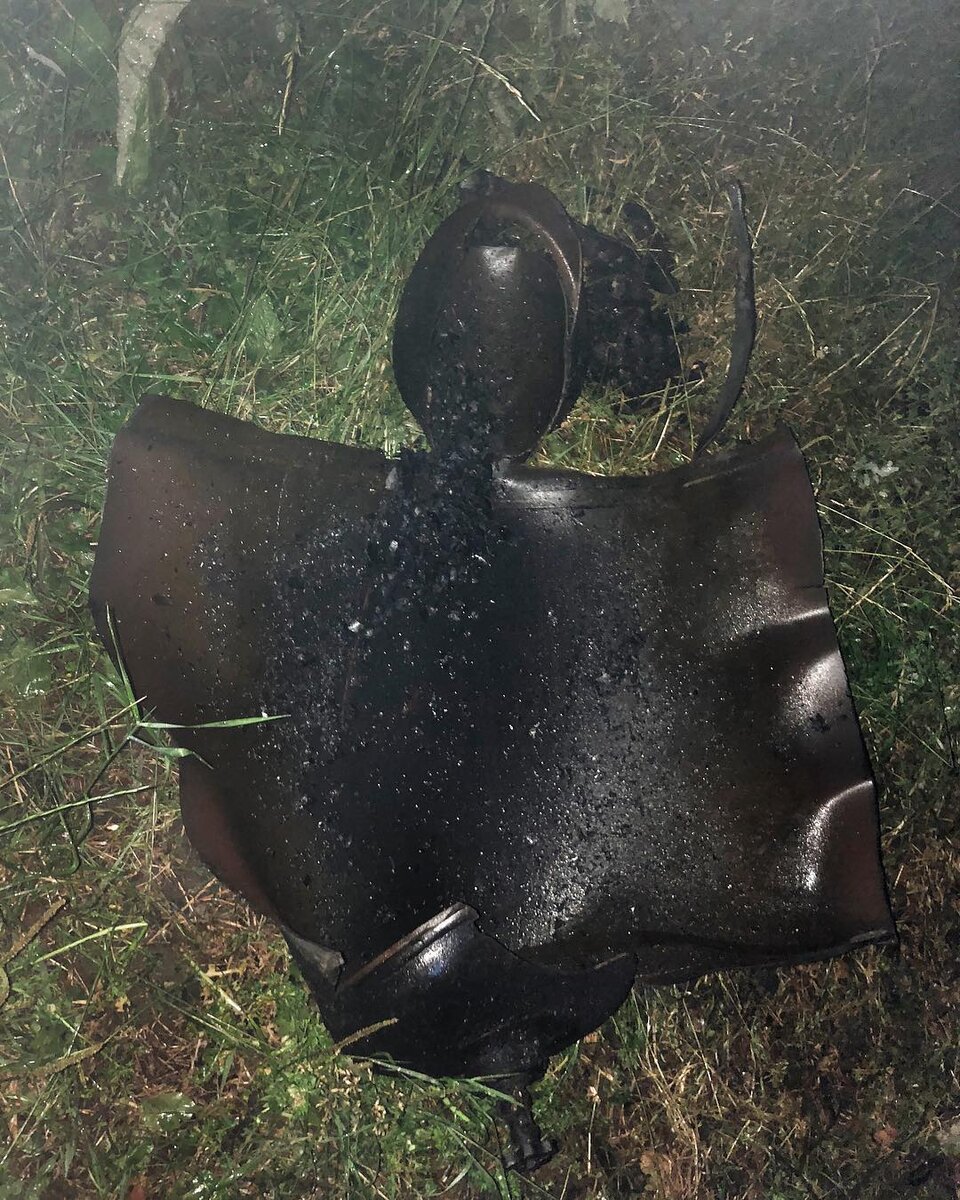 Так выглядит  взорвавшийся баллон с пропаном...