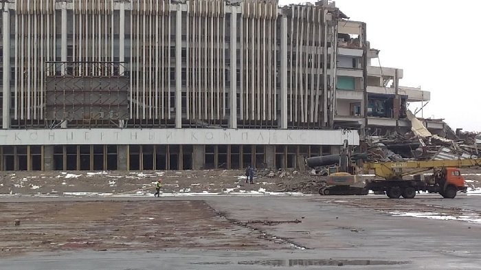 СКК Петербургский после обрушения. Фото "Невские новости" 