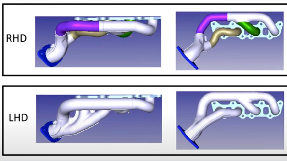 Впускной коллектор праворульный и леворульных
