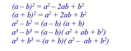 Формулы куба суммы и разности не привожу, в этих заданиях не встречаются, впрочем как и формулы разности и суммы кубов. 