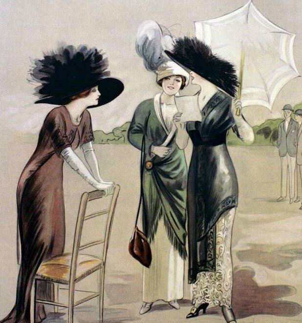 иллюстрация из модного журнала 1910-х