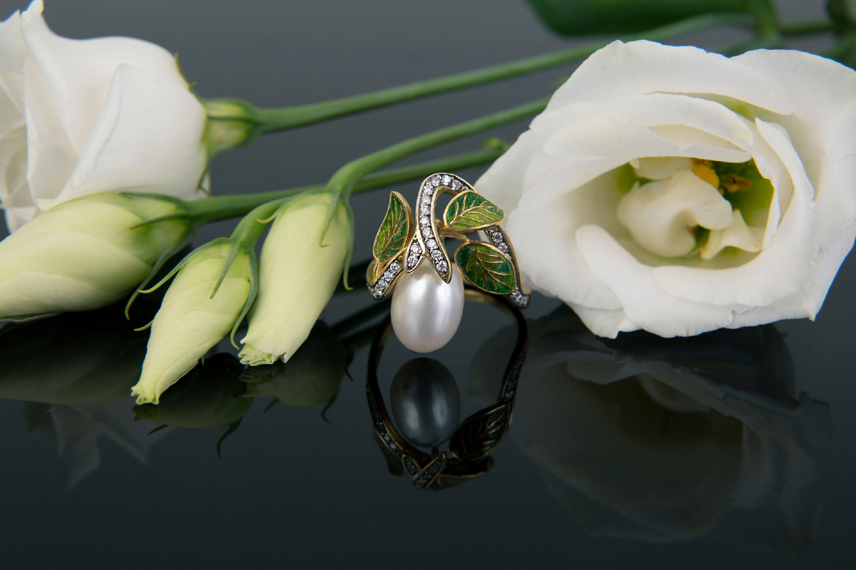 Кольцо "Подснежник" ювелирная студия "Yar`ko"