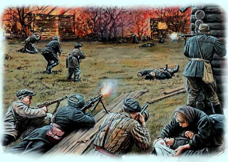В январе 1942 года партизаны под командованием Александра Сабурова напали на дом бургомистра. 