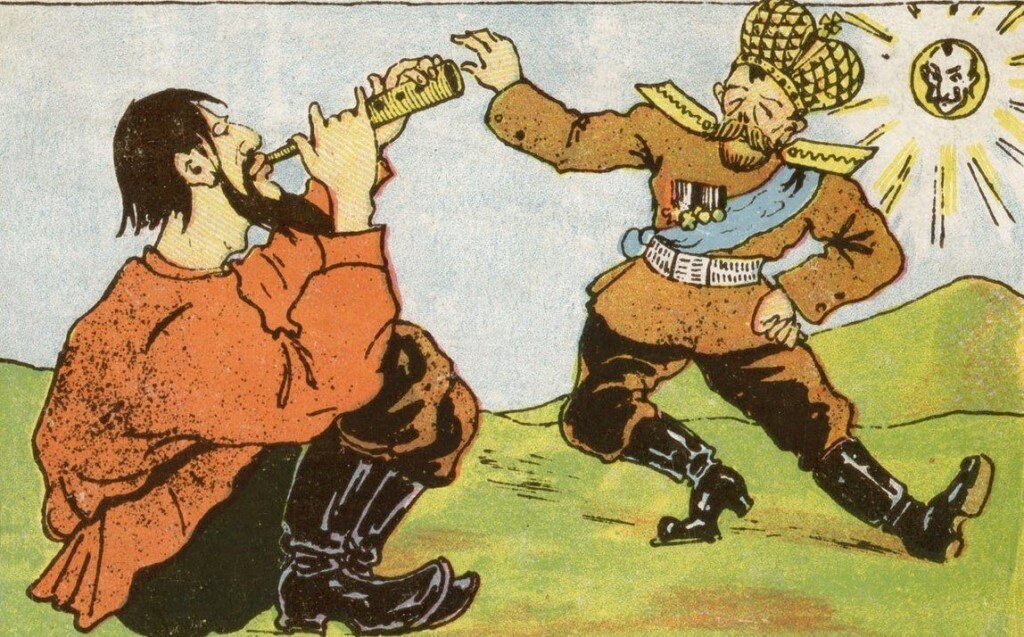 Карикатур на царя в то время было множество. Это одна из них. 1910 г. Ист. фото https://ok.ru/sekretny/topic/66172578919877