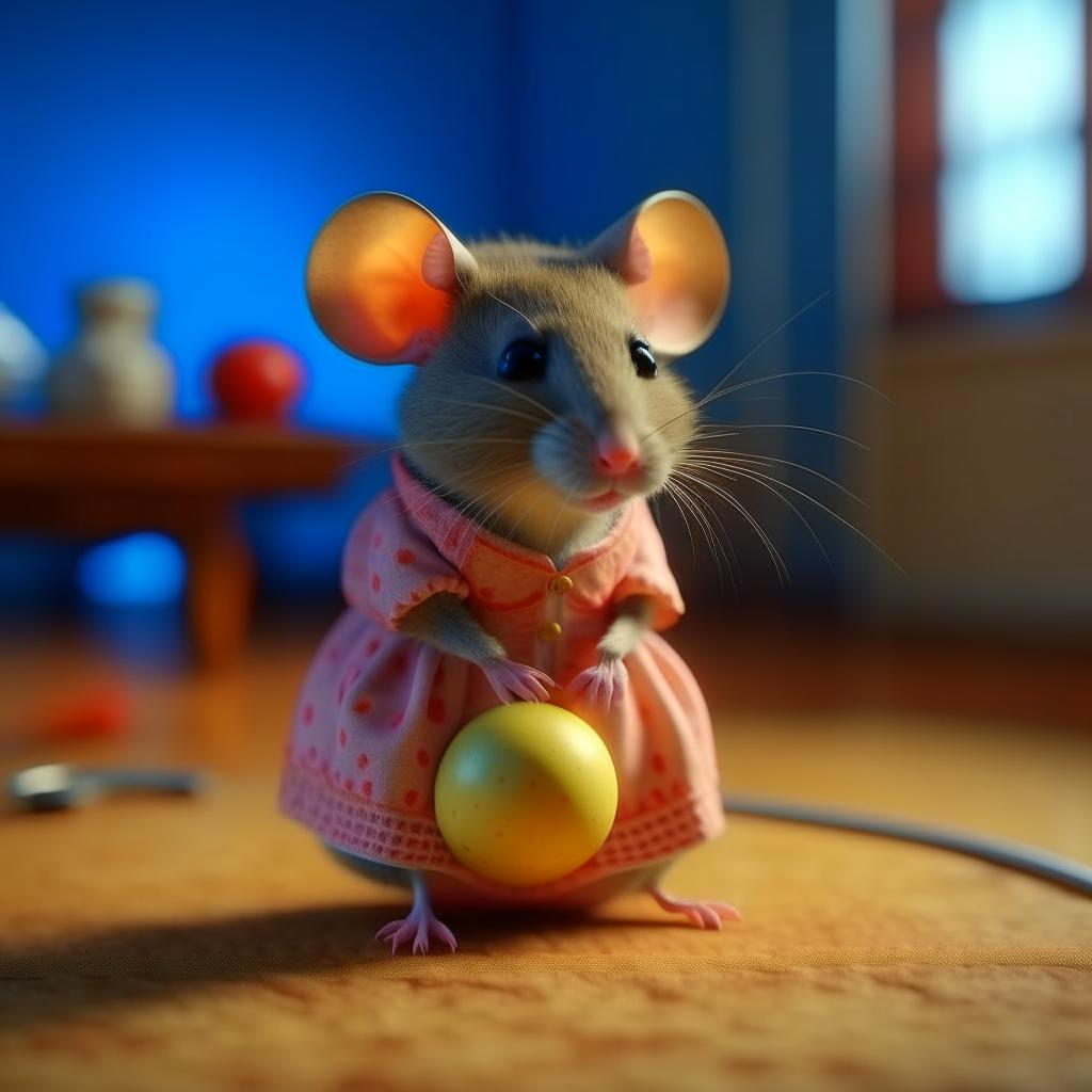 Мама, мама, смотри! Я приклеила мячик к платью и теперь он сам держится! Я буду им всех толкать, как толстый дядька!