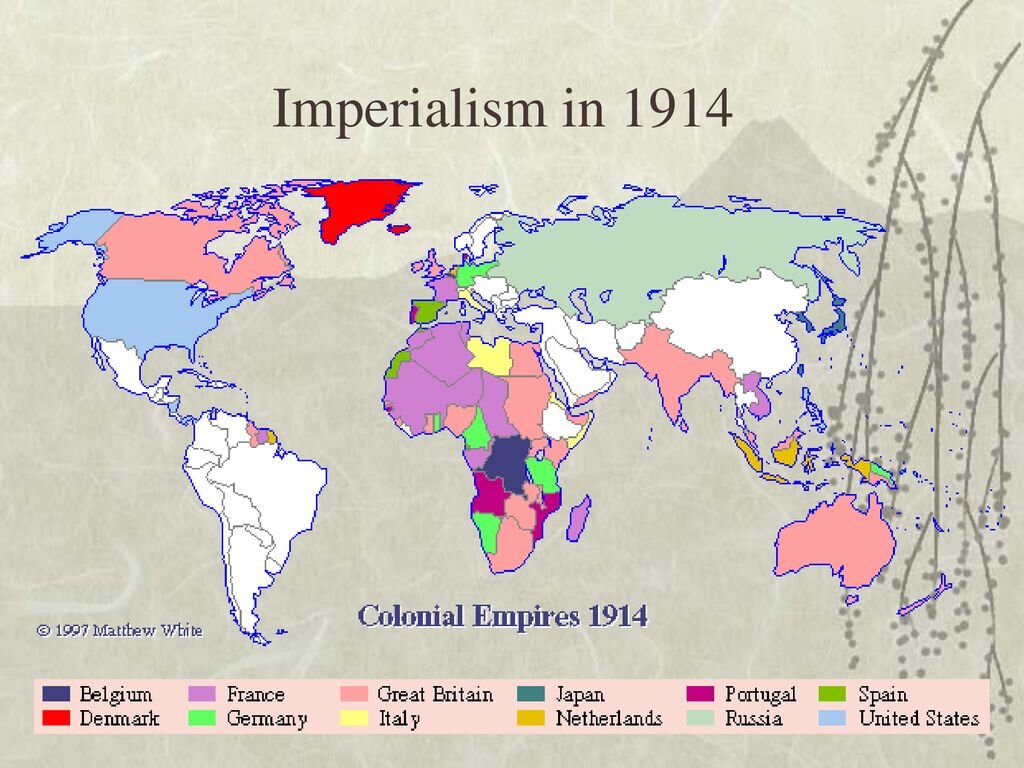 Колонии Франции к 1914. Скромнее по сравнению с британскими. Из открытых источников