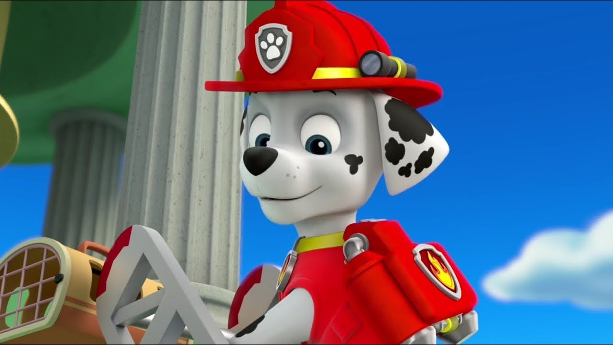 Снять патруль. Paw Patrol Маршал. Щенок Маршал Щенячий патруль. Маршал щенок патруль. Машел из Щенячий патруль.