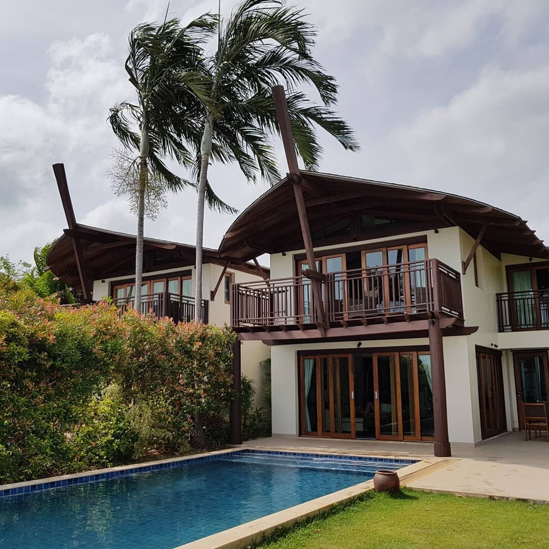 Наша вилла. Вид со стороны пляжа.