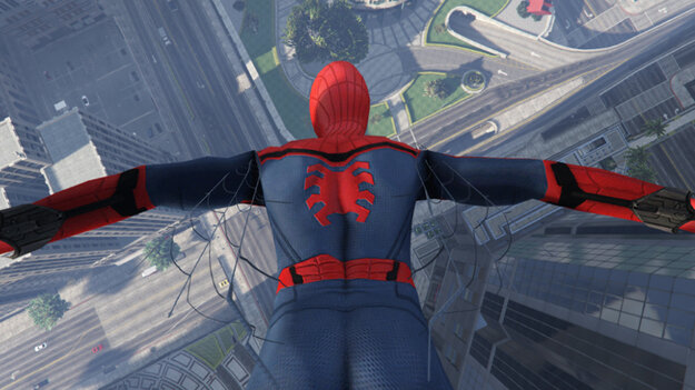 Знаменитый экшен с открытым миром GTA 5 на PC стал игрой «Человек-паук» от Sony и Marvel, которая была доступна только на PS4. 
В 2018 году огромной популярности добился экшен «Человек-паук» (Spider-Man) от студии Insomniac Games. Как сообщает Gamebomb.ru, фанаты дружелюбного соседа мечтали сыграть в этот проект на PC, но он был доступен только на PS4. Теперь любой желающий может перевоплотиться в Человека-паука, благодаря релизу нового мода для GTA V. В отличие от большинства других подобных проектов, здесь игроки не просто получают новый скин с возможность полетов на паутине, но и множество других возможностей из игры Marvel’s Spider-Man. В этом моде для Grand Theft Auto 5 Человек-паук может использовать в бою паутину и множество разнообразных гаджетов. Среди них разнообразные бомбы, шокеры и многое другое.