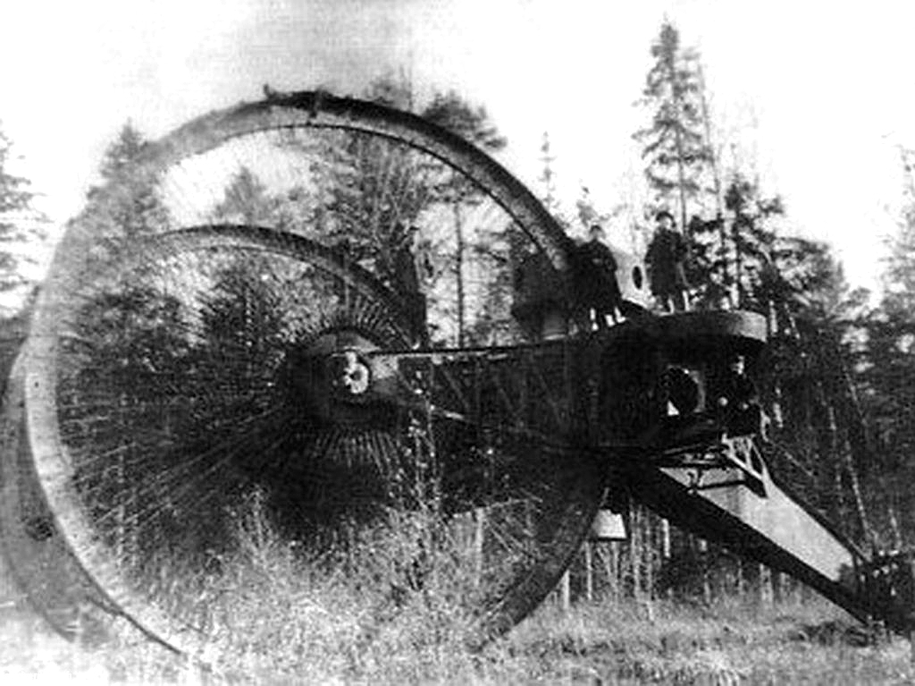 Царь-танк  на испытаниях, 1915 год.