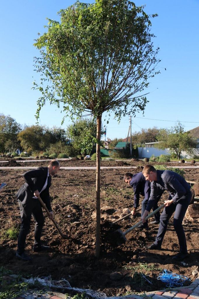 
После общего собрания самые активные молодые депутаты Сулико Беридзе, Владимир Черноморов, Дарья Горских, Денис Стрикицын, Юлия Попова и Анжела Проскурякова отправились в сквер по улице Центральной района Поле Чудес, где уже заканчиваются работы по благоустройству сквера, и высадили деревья. Делалось все с душой и хорошим настроением, чтобы через пару-тройку лет на этом месте выросла целая аллея.