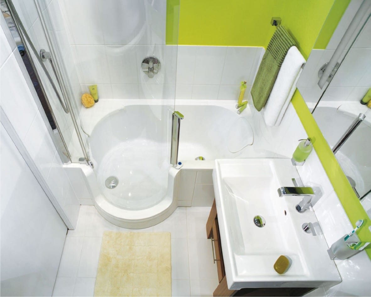 Дизайн ванной в хрущевке без туалета (35 фото)