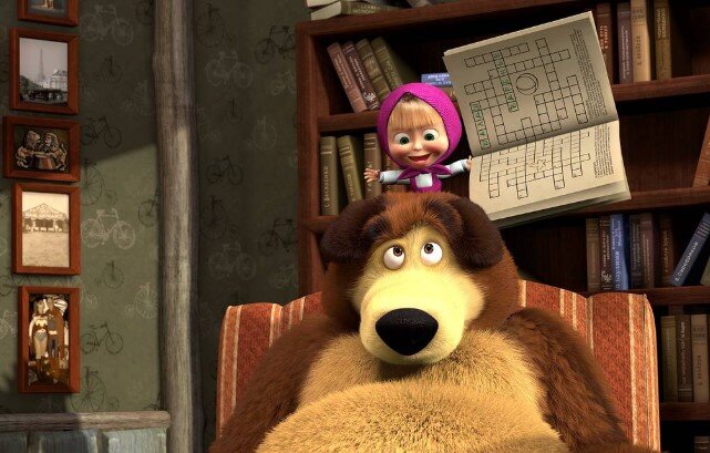 Кадр из мультсериала "Маша и Медведь"