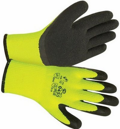 Перчатки прорезиненные утепленные.