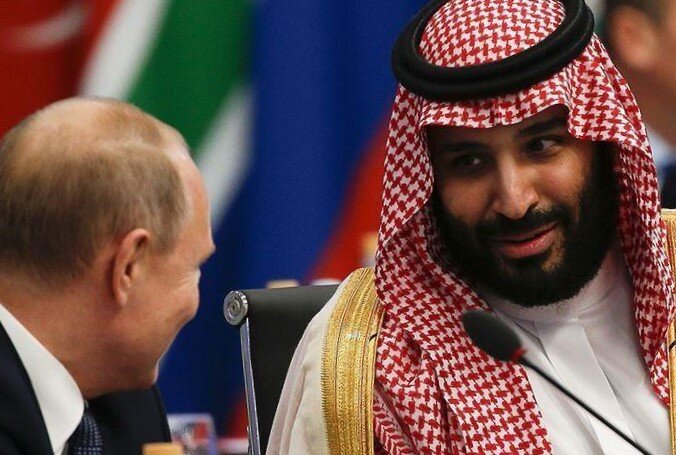 Президент России Владимир Путин и Наследный принц Саудовской Аравии  Мухаммед ибн Салман Аль Сауд