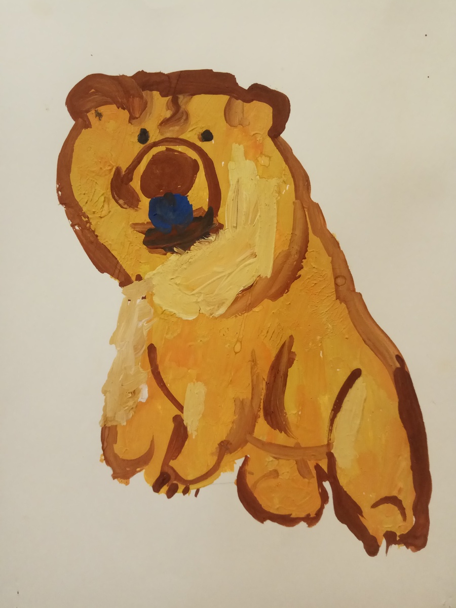 Это не медведь, это собака Чау-Чау))) (из собраний детского творчество дочери) 