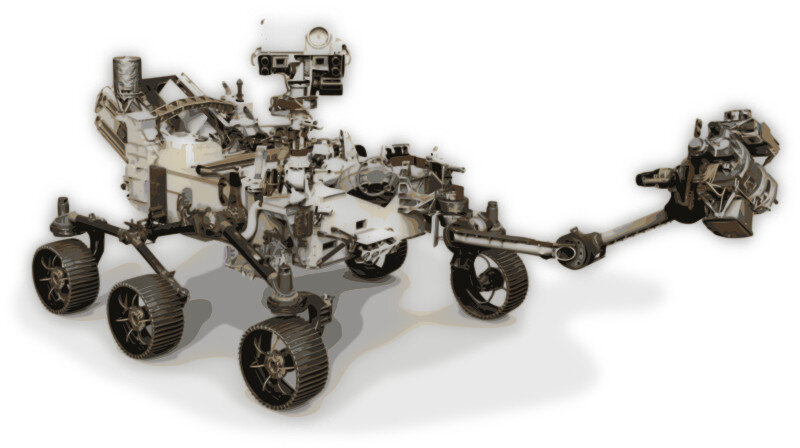 Картинка для статьи. Механизм. Взял из openclipart, там он назывался Mars 2020 Rover и добавил его автор j4p4n 1 мая этого года