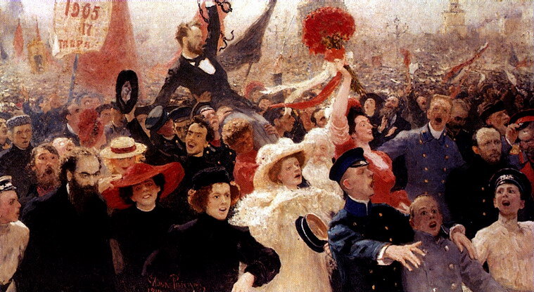 И. Репин. "17 октября 1905 года"