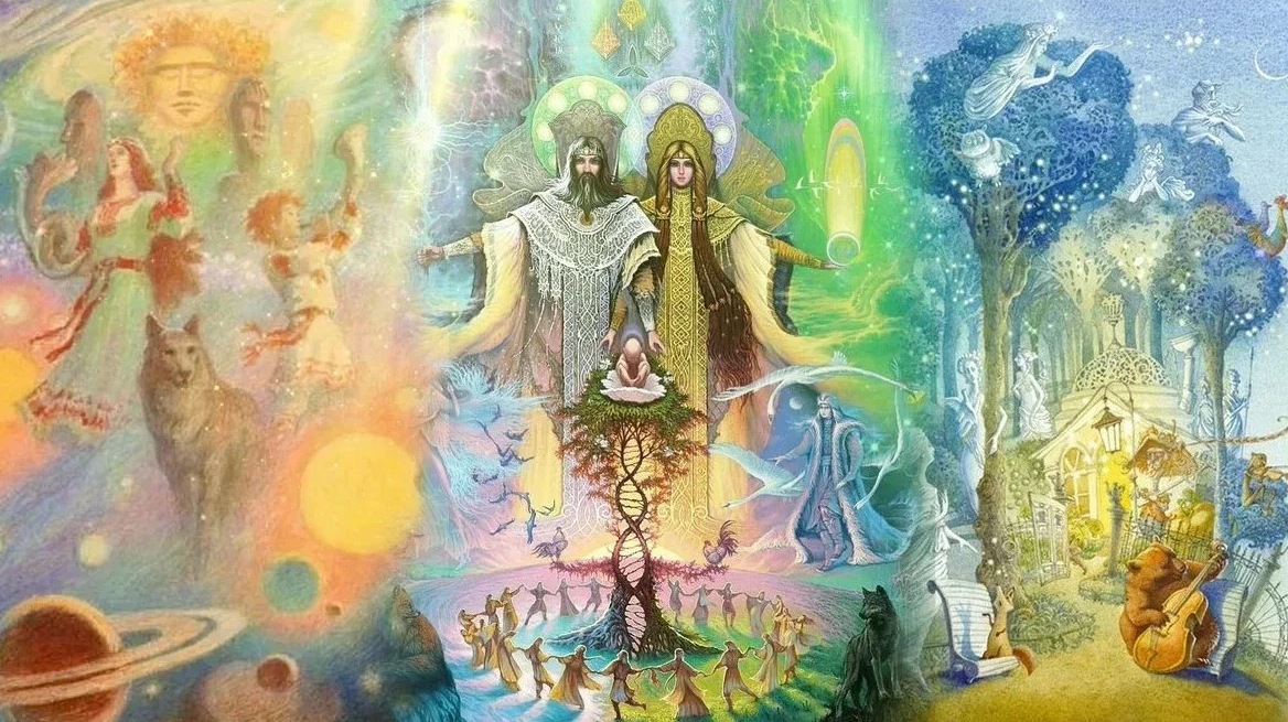 день кармы. карма человека арт. эзотерическая живопись. день весеннего равноденствия 2022. карма иллюстрация.