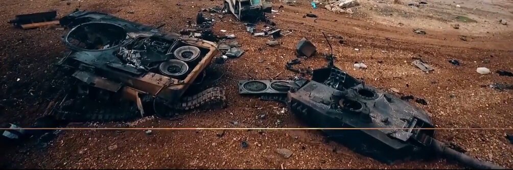 Видео поражения абрамса. Подбитый леопард 2а4 в Турции.