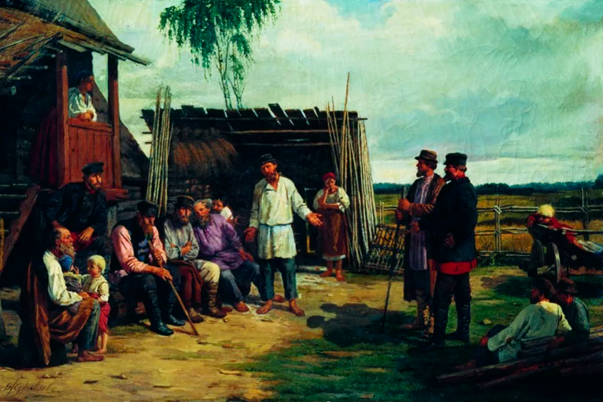 Крестьянская сходка. Худ. Ф.С.Журавлёв