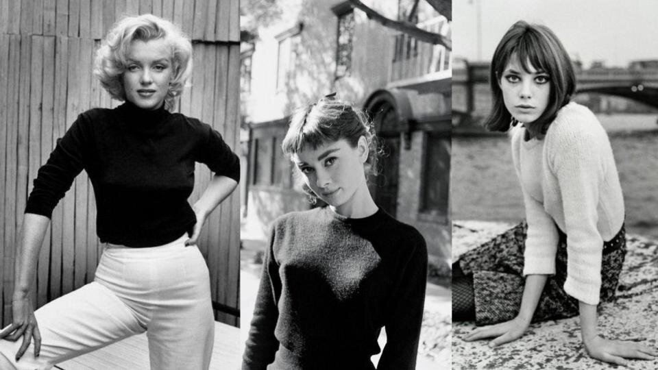 Мэрилин Монро, Одри Хепберн, Джейн Биркин - и все в джемперах-пуловерах
