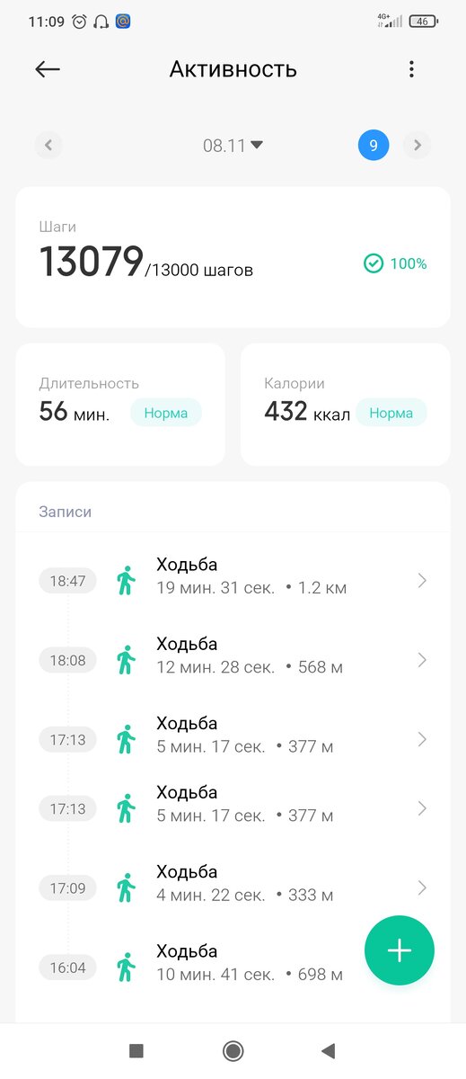 Вчера натопала.