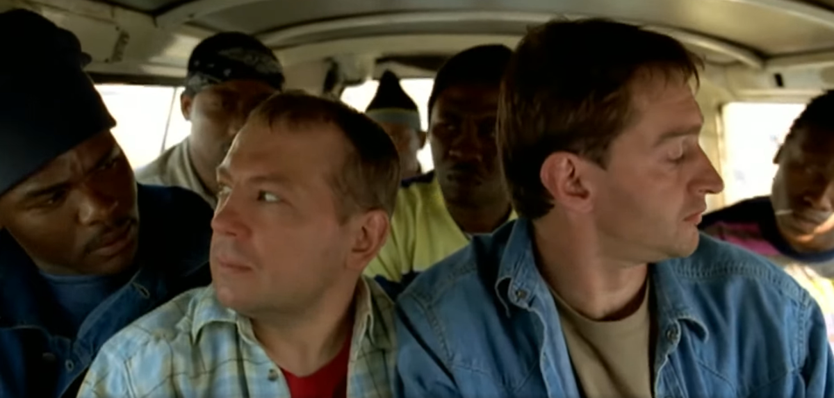 Рогов и Плахов в такси (так тут называют местные маршрутки)