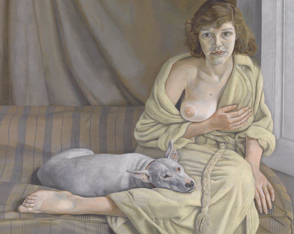 Люсьен Фрейд "Девушка с белой собакой" (1950), Британская галерея Тейт в Лондоне