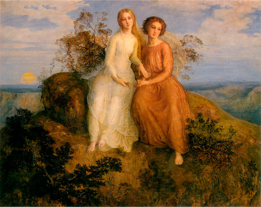 Поэма души. Анн-Франсуа-Луи Жанмо. Louis Janmot (1814–1892). Луи Жанмо (Anne-François-Louis Janmot) художник.. Луи Жанмо (Louis Janmot, 1814 - 1892).