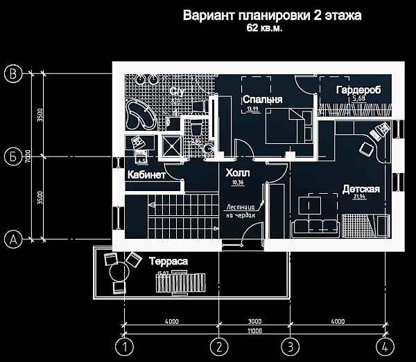 Проект дома для семьи (133 м2; 7*11 м2): функционально и красиво