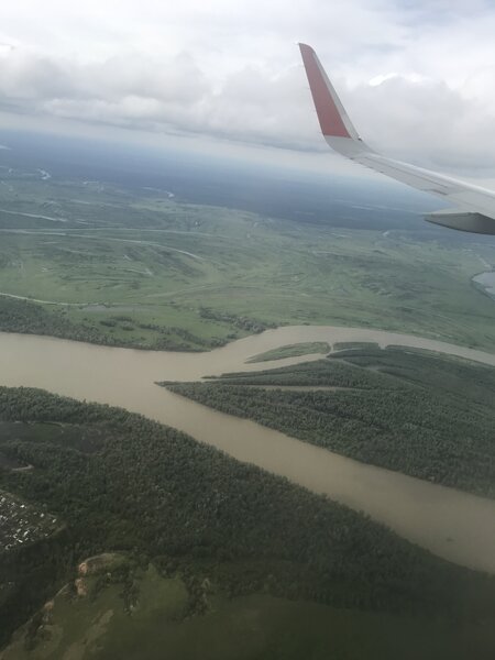 Сибирь под крылом самолета
