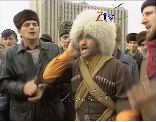Кадры митинга в Грозном 26 декабря 1994 года с телеканала Ztv