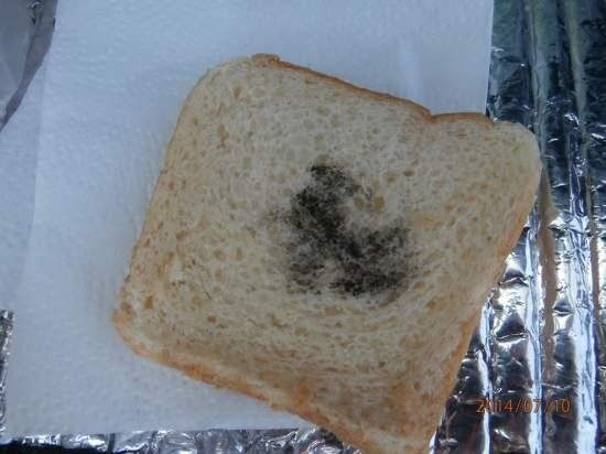 Чёрная плесень может появиться в сердцевине хлеба из-за неправильного хранения 